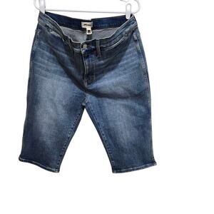 Madewell Womens The 90s Capri Cropped Jeans Blue High Rise Size 33 NWT